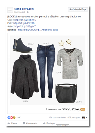 post sponsorisé facebook