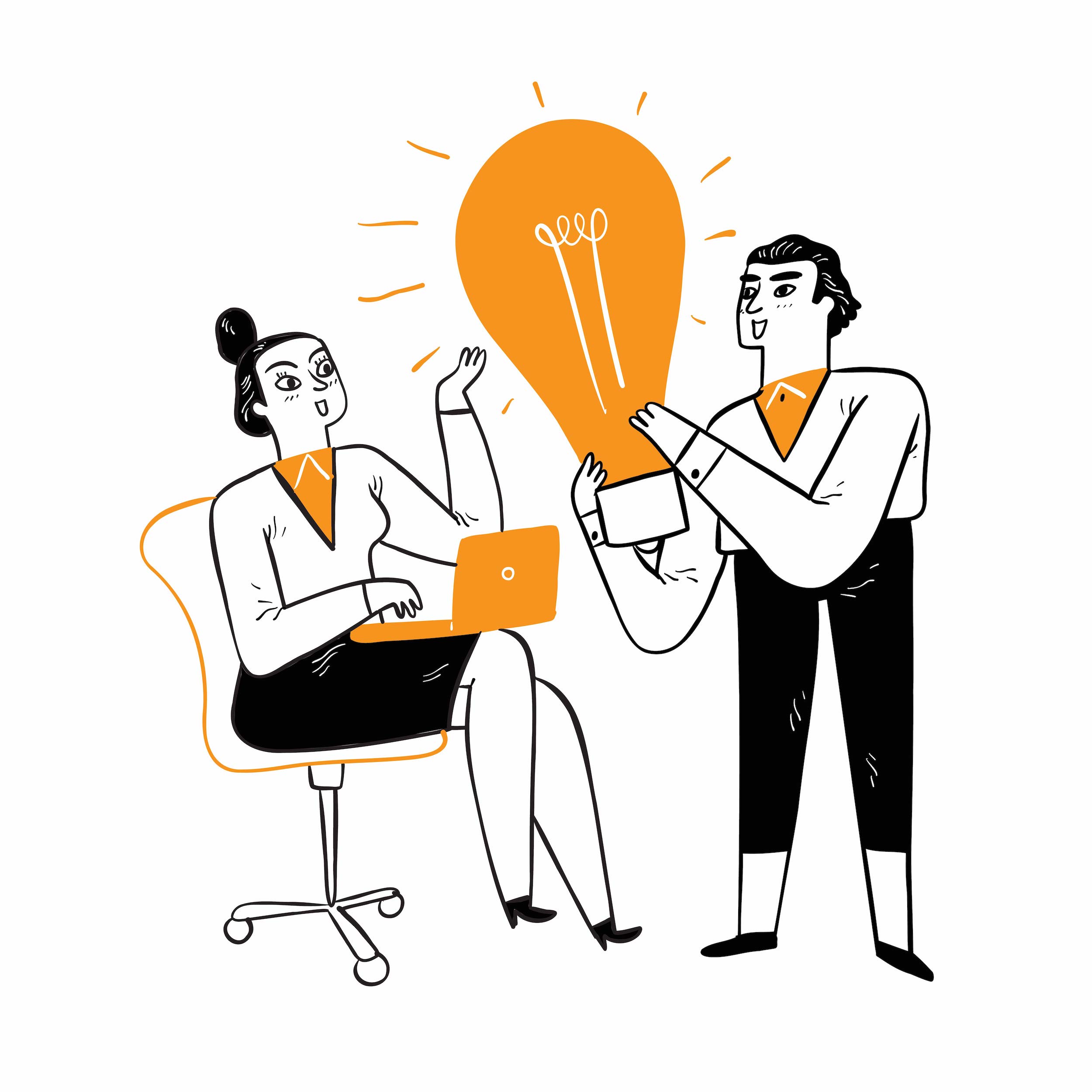 Concept startup business success: Entrepreneurship, think and develop new idea, organize and launch new innovation product,