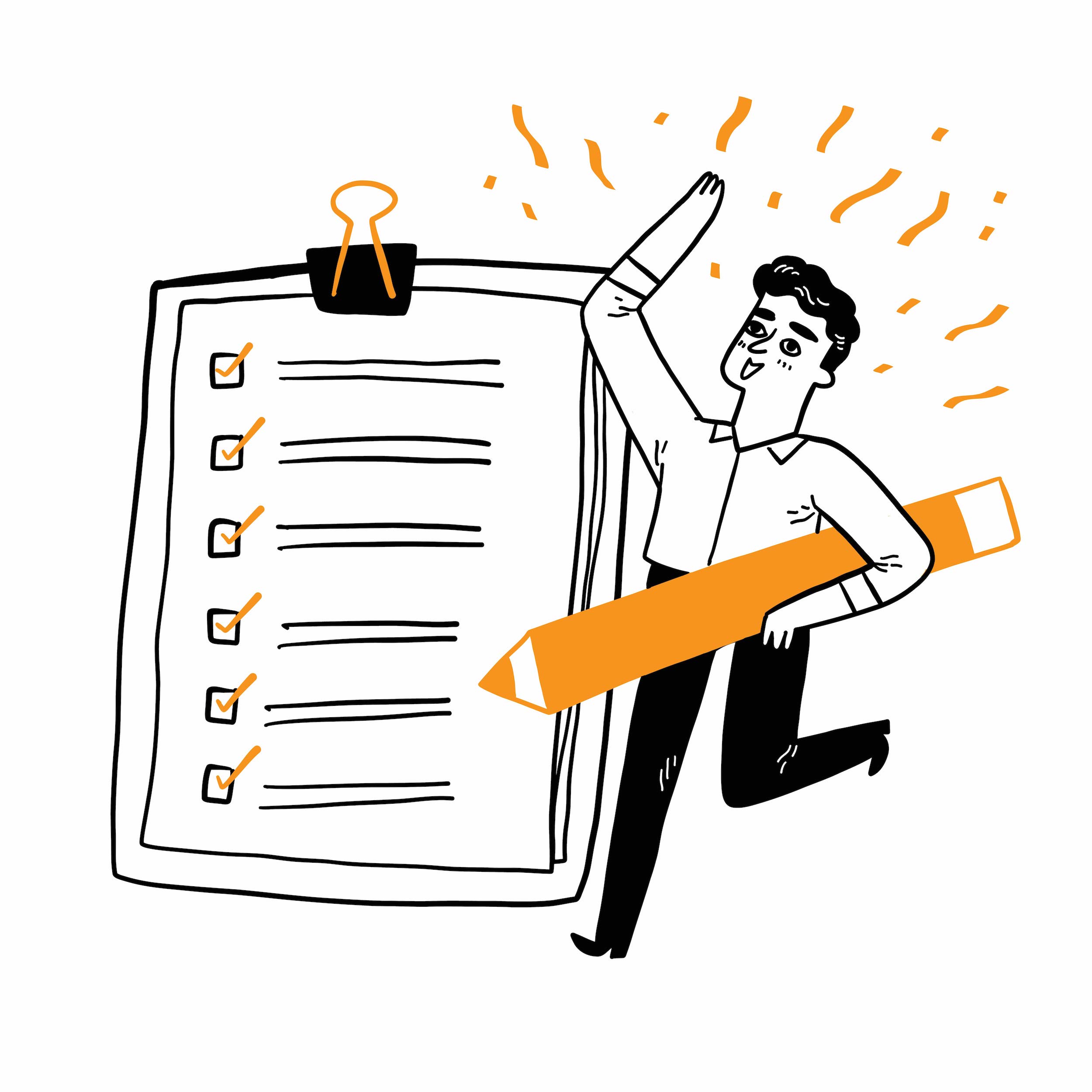 Successful completion of business tasks.