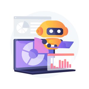 AI-powered marketing tools abstract concept vector illustration. AI-powered marketing tools abstract concept vector illustration. AI-powered research, marketing tools automation, e-commerce search, customer recommendation, machine learning abstract metaphor.